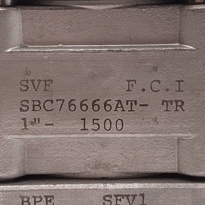 SVF Flow Controls SBC76666AT-TR SS Ball Valve, 1" Ladish, 1500PSI, TFM1600/PTFE