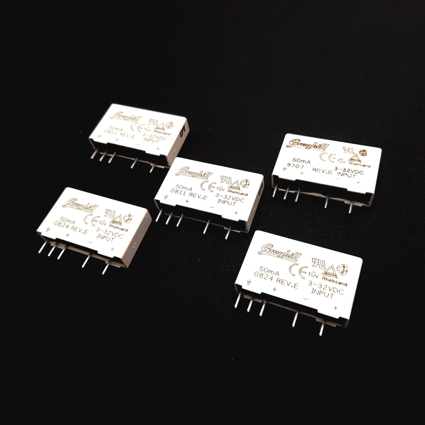 Used Lot of 5 Grayhill 70M-IDC5 I/O Input Module, Input: 3-32VDC, Logic: 5VDC