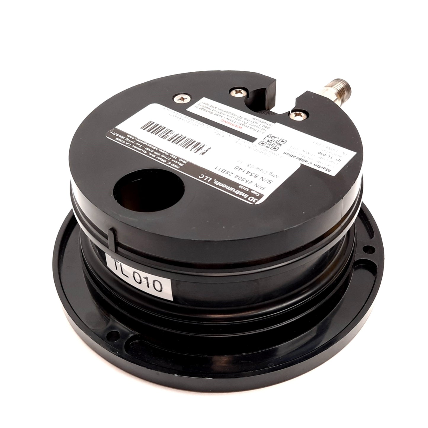 Used 3D Instruments 25504-28B11 Pressure Gauge, Scale: 0-600psi, Connection: 1/4" NPT