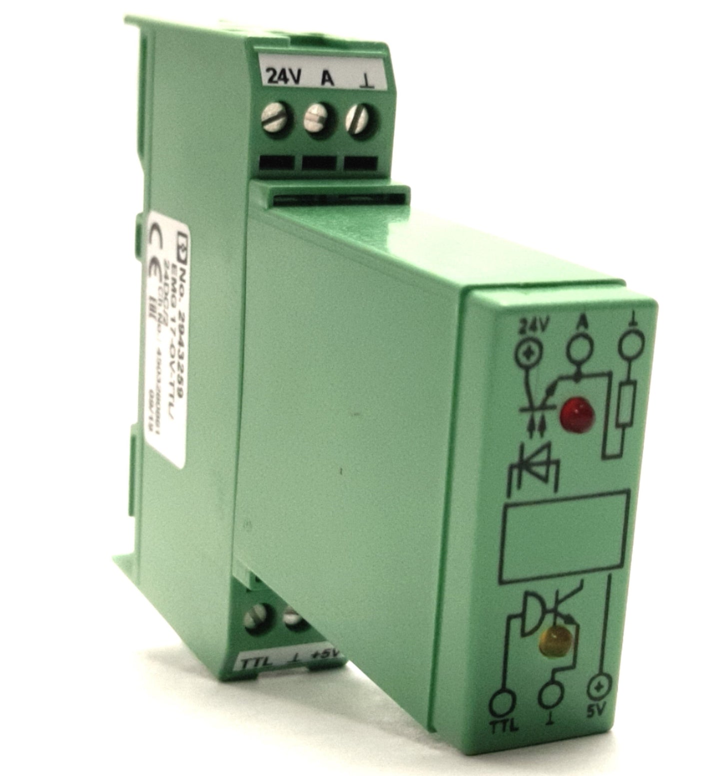 Used Phoenix Contact EMG 17-OV-TTL/24DC/2 Relay 5v DC TTL Input, 24v DC Output, N.O.
