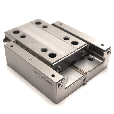 Used Impulse Way IPWS-F6060 Linear Stage 13mm Travel, 60x60mm, M5 Mounting, Stainless