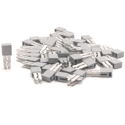 New – Open box Lot of 44 WAGO 280-402 Adjacent Jumper for IN Terminal Blocks, 24 Amps, Gray