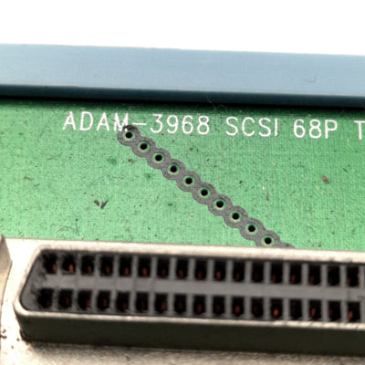 Used Advantech ADAM-3968 Breakout Board Interface, 68-Pin SCSI to Screw Terminals