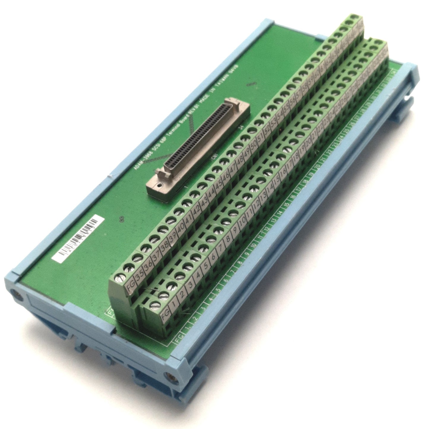 Used Advantech ADAM-3968 Breakout Board Interface, 68-Pin SCSI to Screw Terminals