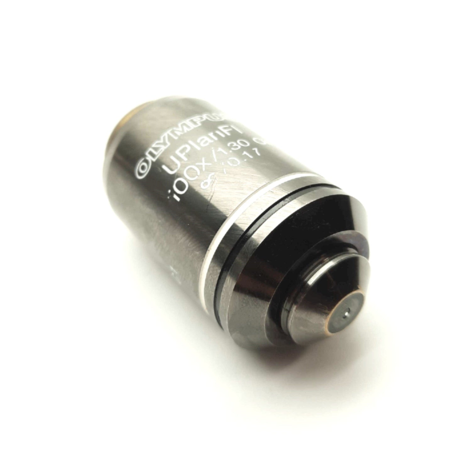 Used Olympus UPLFLN100XO2 Semi-Apochromat Objective Oil Lens, 100X, 1.3NA, .2mm WD