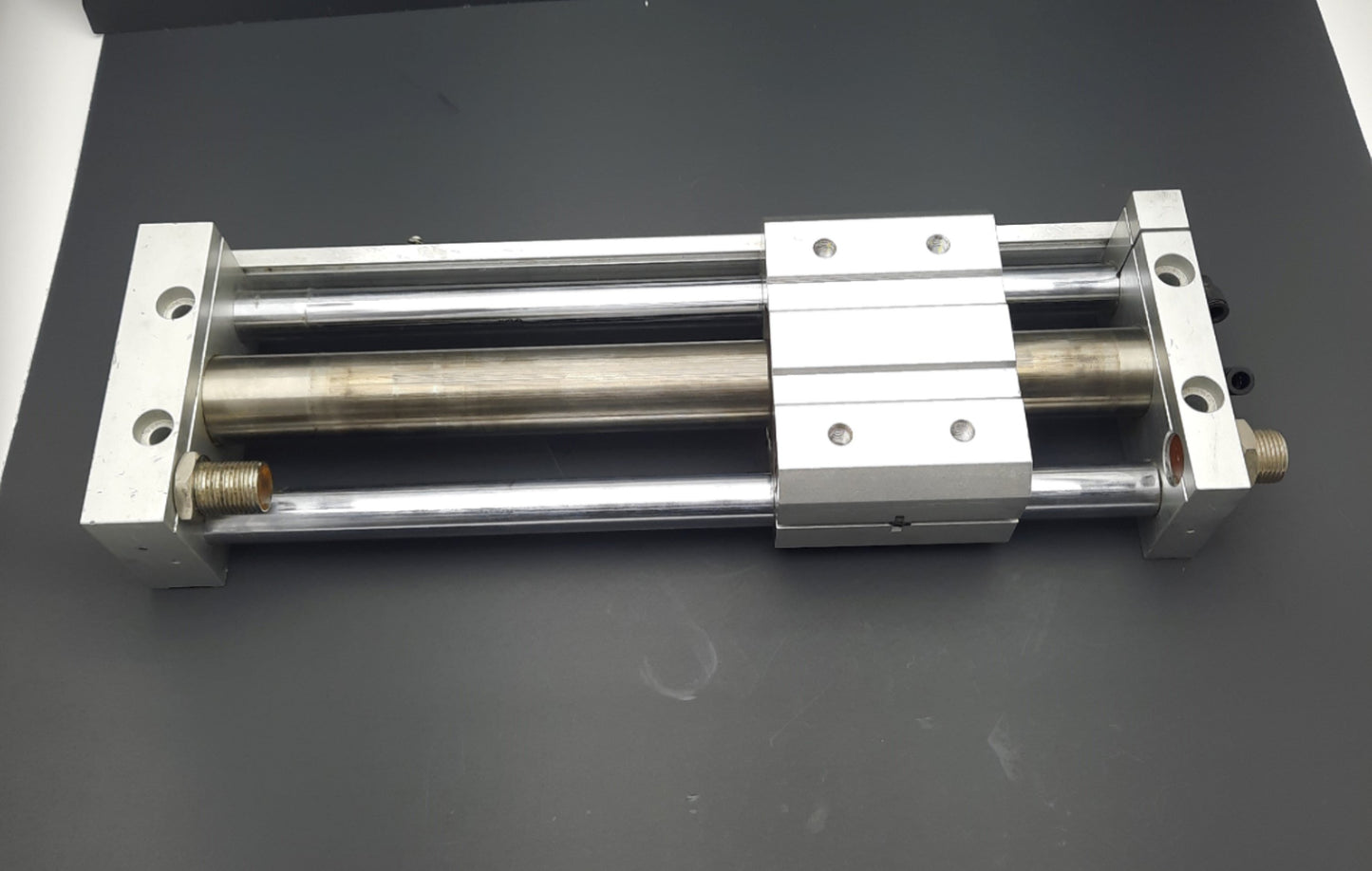 Used SMC NCDY2S32H-1000-F7PW Magnetically Coupled Rodless Cylinder 10", 1-1/4"