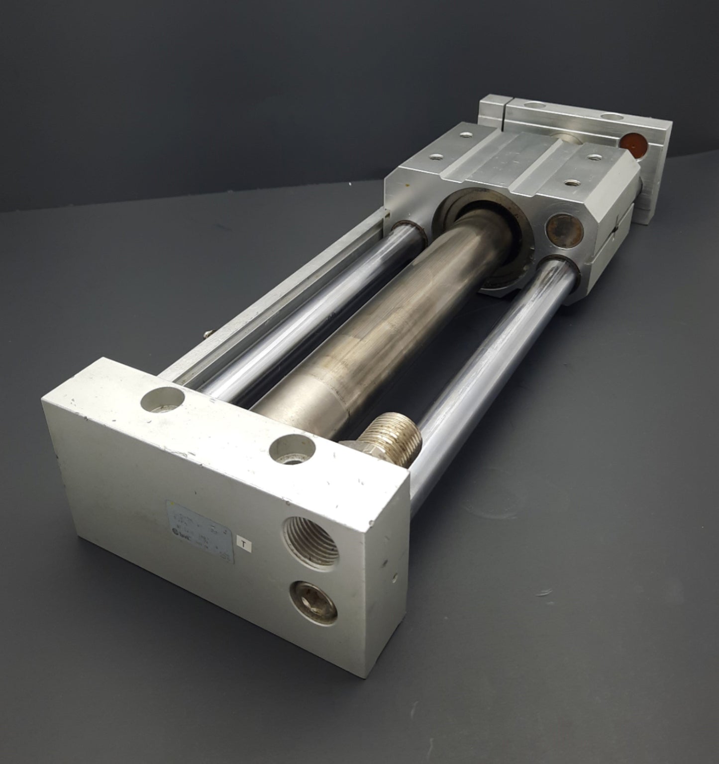 Used SMC NCDY2S32H-1000-F7PW Magnetically Coupled Rodless Cylinder 10", 1-1/4"