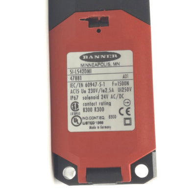 New – Open box Banner SI-LS42DMI Safety Guard Door Interlock Solenoid Locking Switch, 24V AC/DC