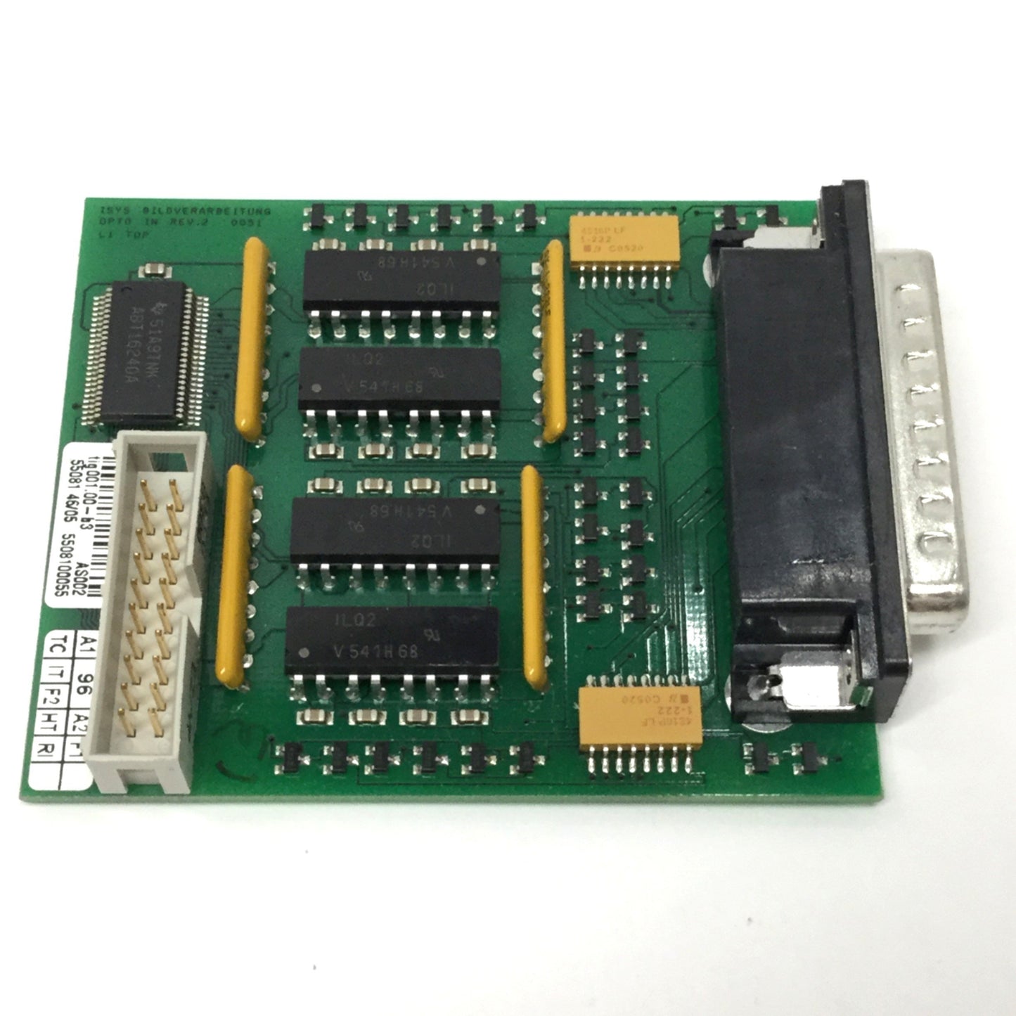 Used Isys 0051 Opto In Relay Circuit Board PCB from Ekra X5 Solder Paste Printer