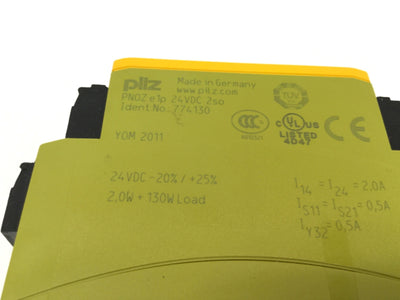 Used Pilz PNOZ e1p 24VDC 2so 774130 E-Stop Monitoring Safety Relay Module, 2-Channel