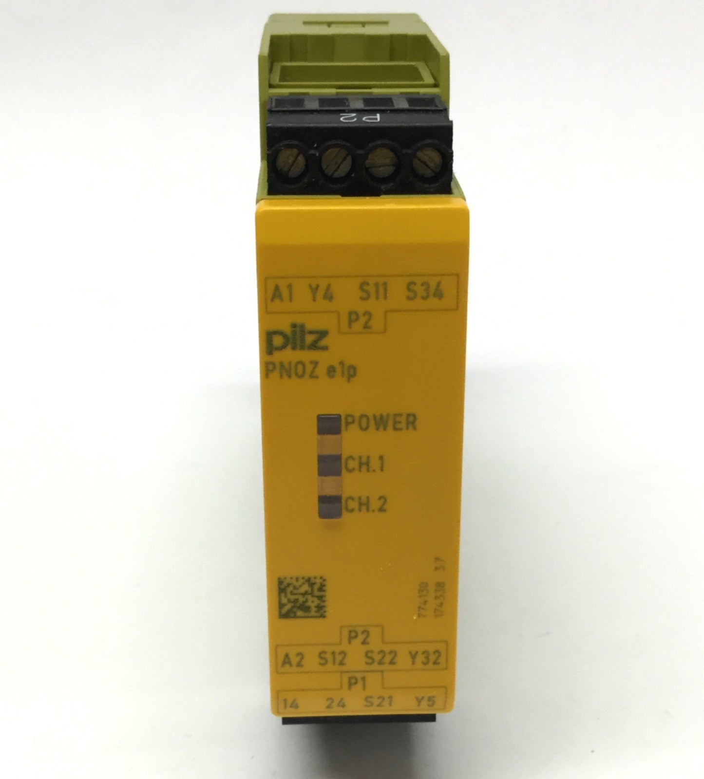 Used Pilz PNOZ e1p 24VDC 2so 774130 E-Stop Monitoring Safety Relay Module, 2-Channel