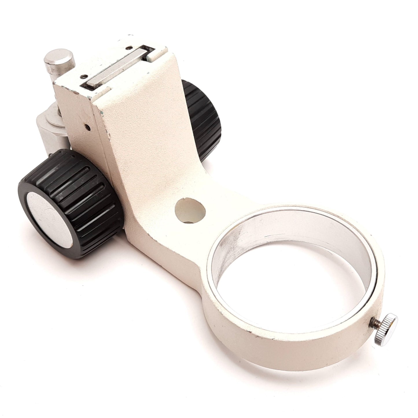 Used Adjustable Stereo-Microscope Focus Arm Mount, Travel: 2" , 3in / 76mm ID