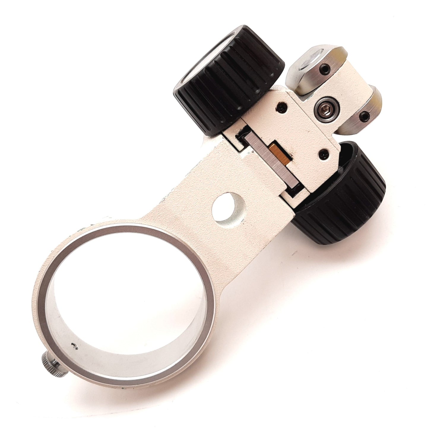 Used Adjustable Stereo-Microscope Focus Arm Mount, Travel: 2" , 3in / 76mm ID