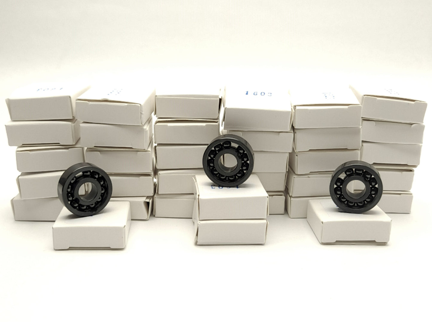New Lot of 34 Lily Bearing CESI 1603 Ceramic Ball Bearings, 0.3125" Bore, Open Seal