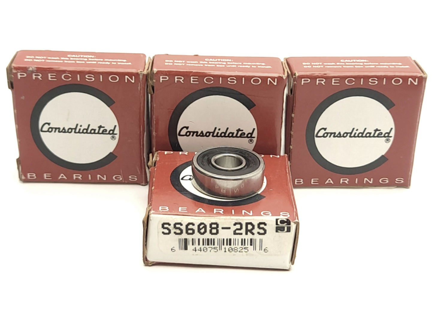 New Lot of 4 Consolidated Bearings SS608-2RS Radial & Deep Groove Ball Bearing, 8mm