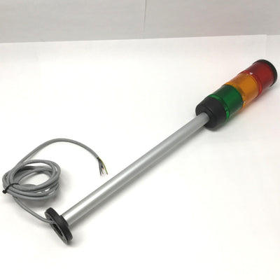 Used Werma 840.080.00 KombiSIGN Signal Tower Stacklight 24V Red, Green, Amber, 24"