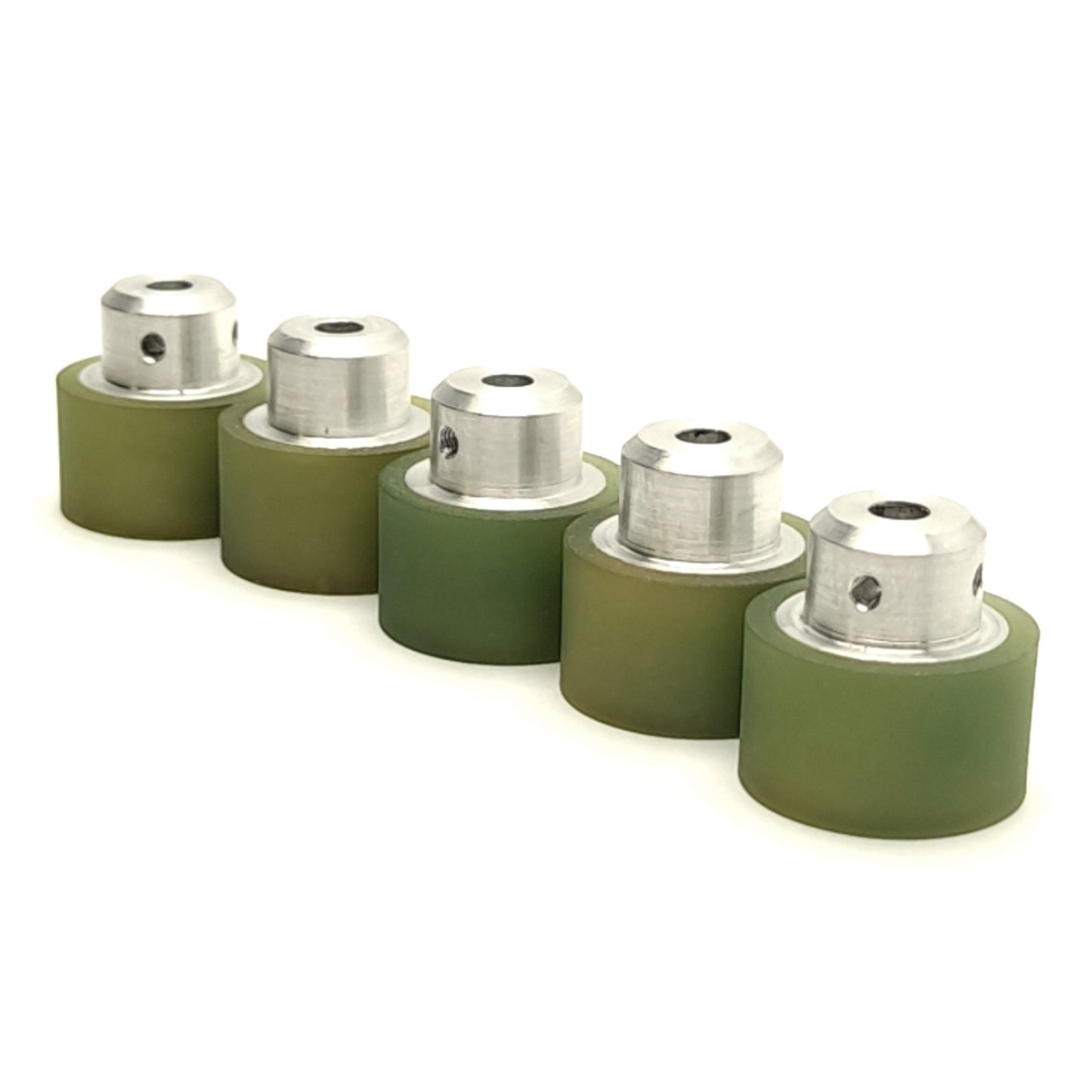 New Lot of 5 Finzer 91082212 Polyurethane Drive Rollers, 40A Hardness, 25mm Outside