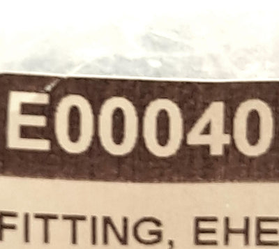 New – Open box Walchem E00040 Fitting, 3/4" NPT, For EHE55/56 Metering Pump