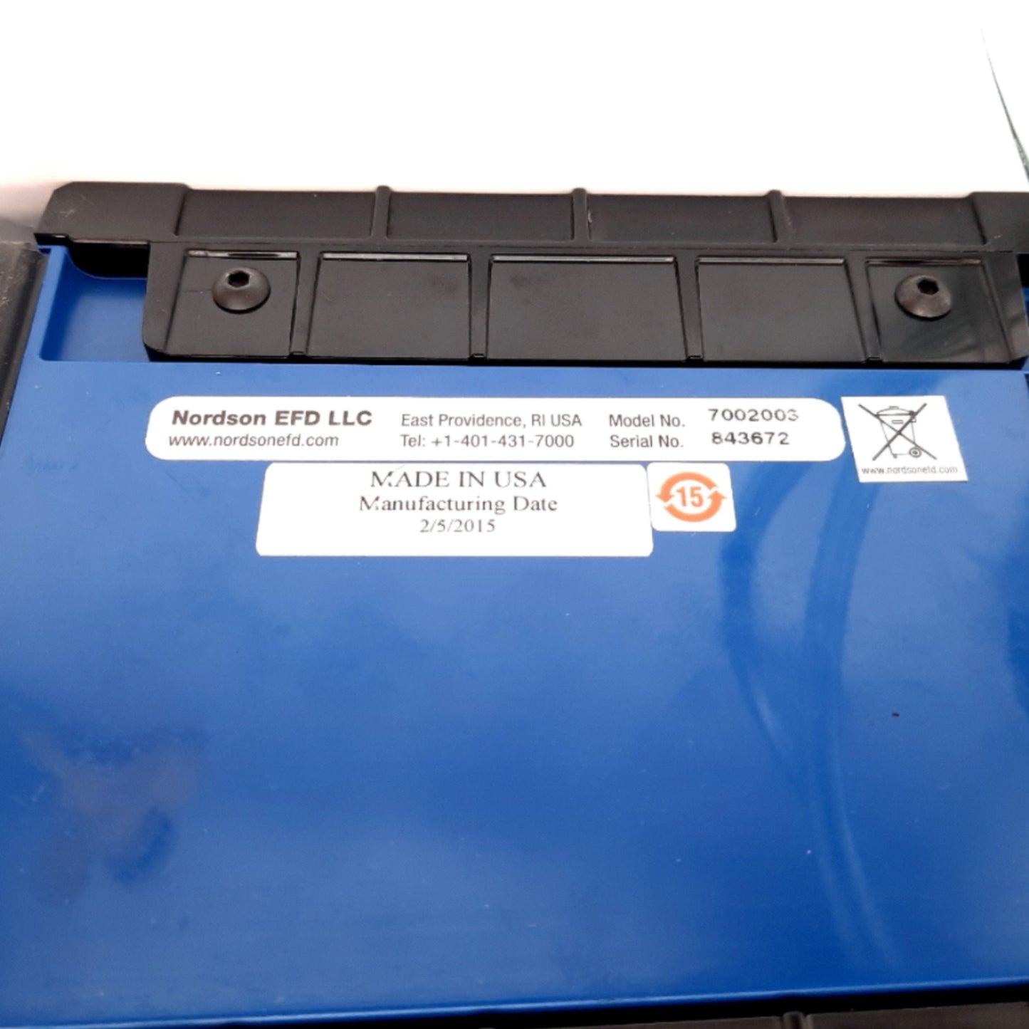 Used Nordson EFD 7002003 Ultimus II Precision Fluid Dispensing Unit, 0-15psi, 24VDC