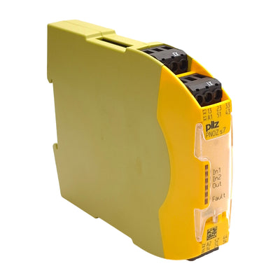 Used Pilz 750107 Contact Expansion, 4x N/O 1x N/C, Supply: 24VDC, Contacts: 240VAC