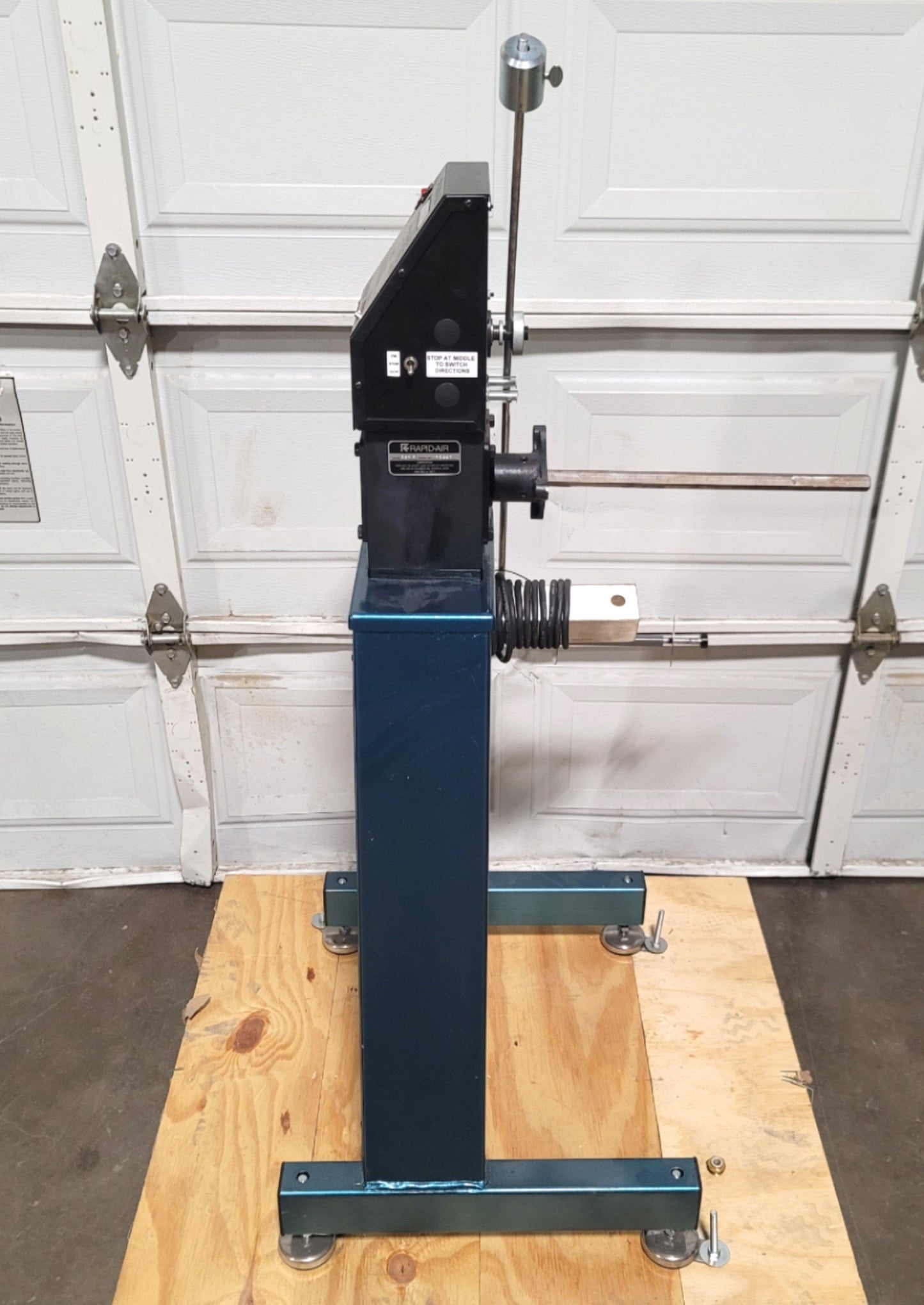 Used Rapid-Air R23F 100 Series Powered Stock Reel 75lbs Capacity, 18" Max Coil, 80RPM