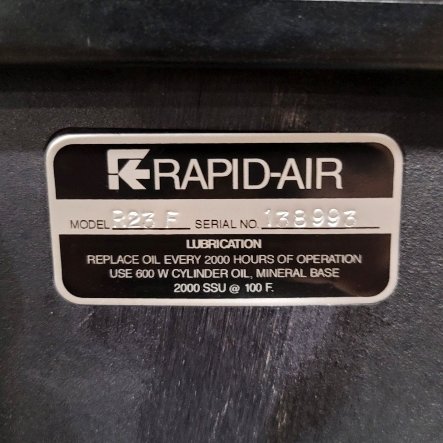 Used Rapid-Air R23F 100 Series Powered Stock Reel 75lbs Capacity, 18" Max Coil, 80RPM