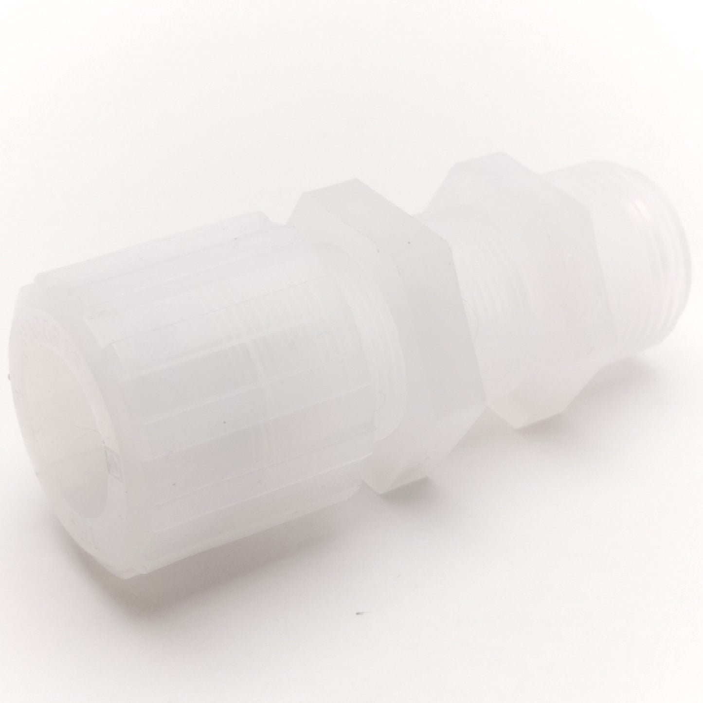 New – Open box Parker GAMS-1212-P Male Straight Adapter PFA, 150psi, 3/4" NPT - 3/4" Tube