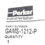New – Open box Parker GAMS-1212-P Male Straight Adapter PFA, 150psi, 3/4" NPT - 3/4" Tube