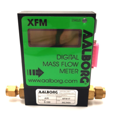 New AALBORG XFMS-010081 Digital Mass Flow Meter 0-100 mL/Min Air, Out: 0-5v, RS 485