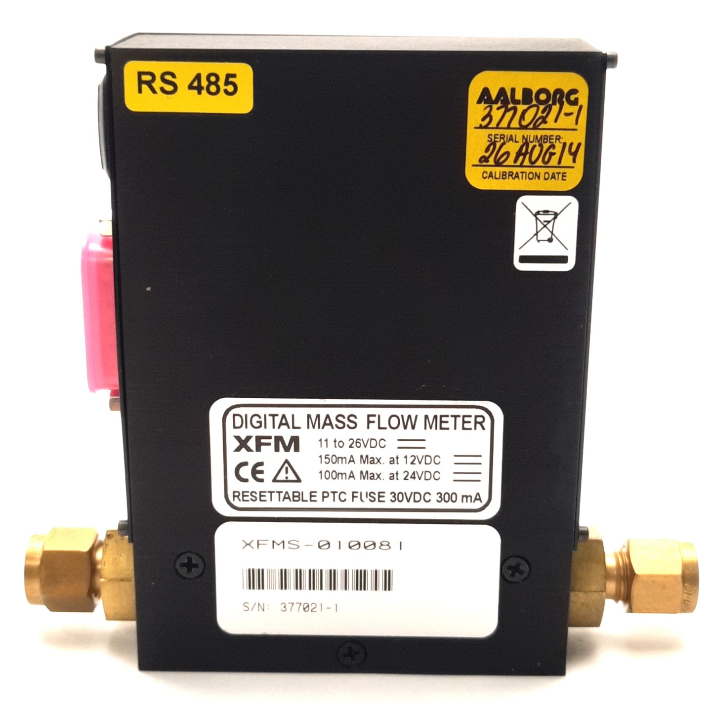 New AALBORG XFMS-010081 Digital Mass Flow Meter 0-100 mL/Min Air, Out: 0-5v, RS 485