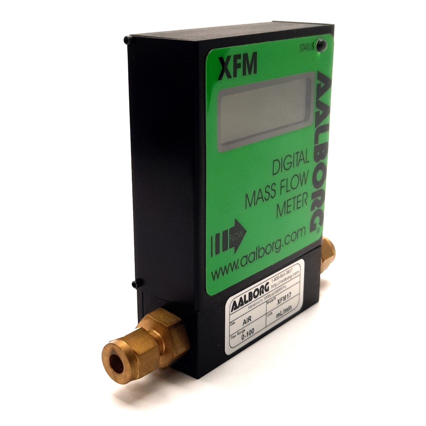 New AALBORG XFMS-010081 Digital Mass Flow Meter 0-100 mL/Min Air, Out: 0-5v, RS 485