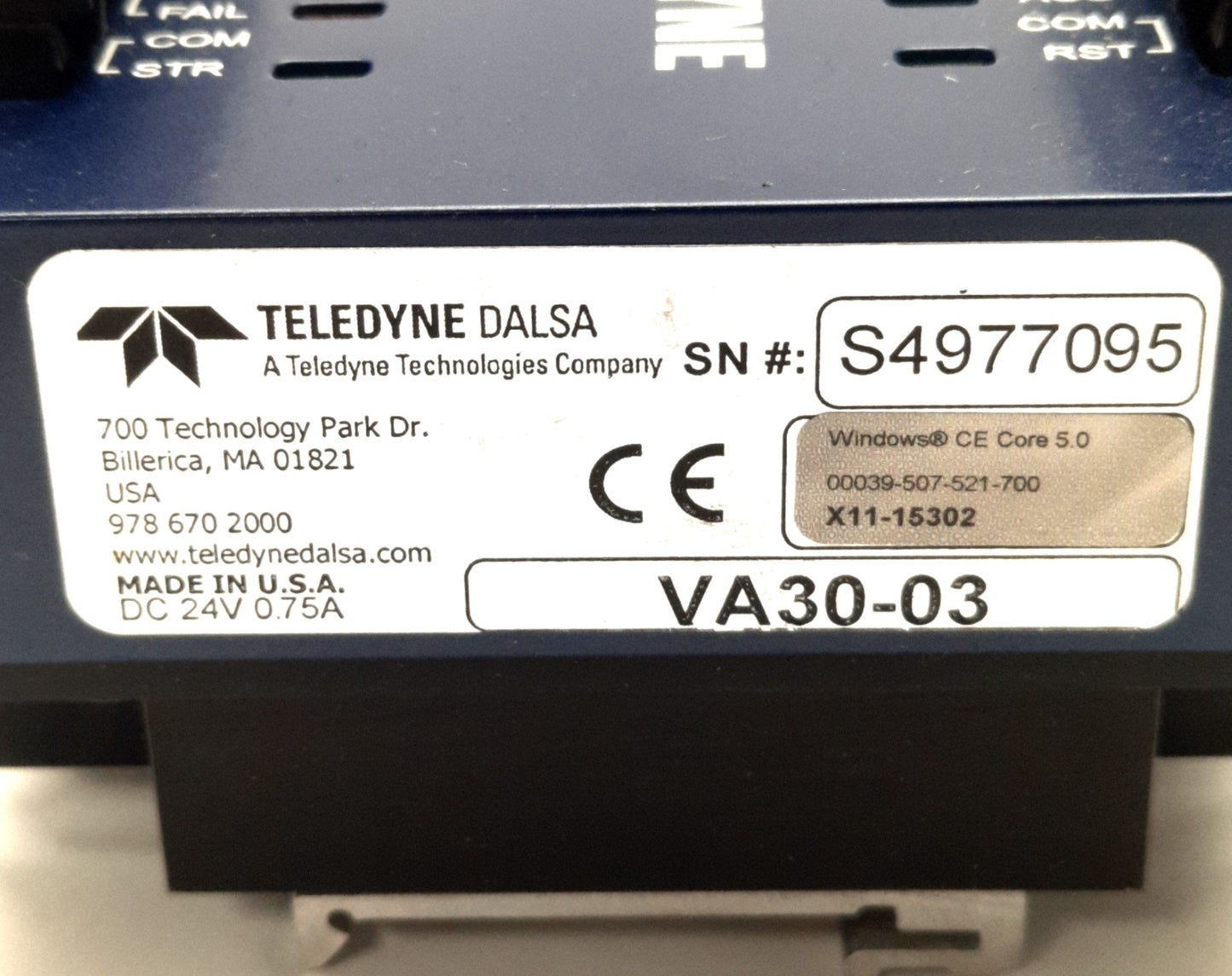 Used Teledyne Dalsa VA30-03 Vision Appliance For Dual Camera 1600x1200 Max, RS-232