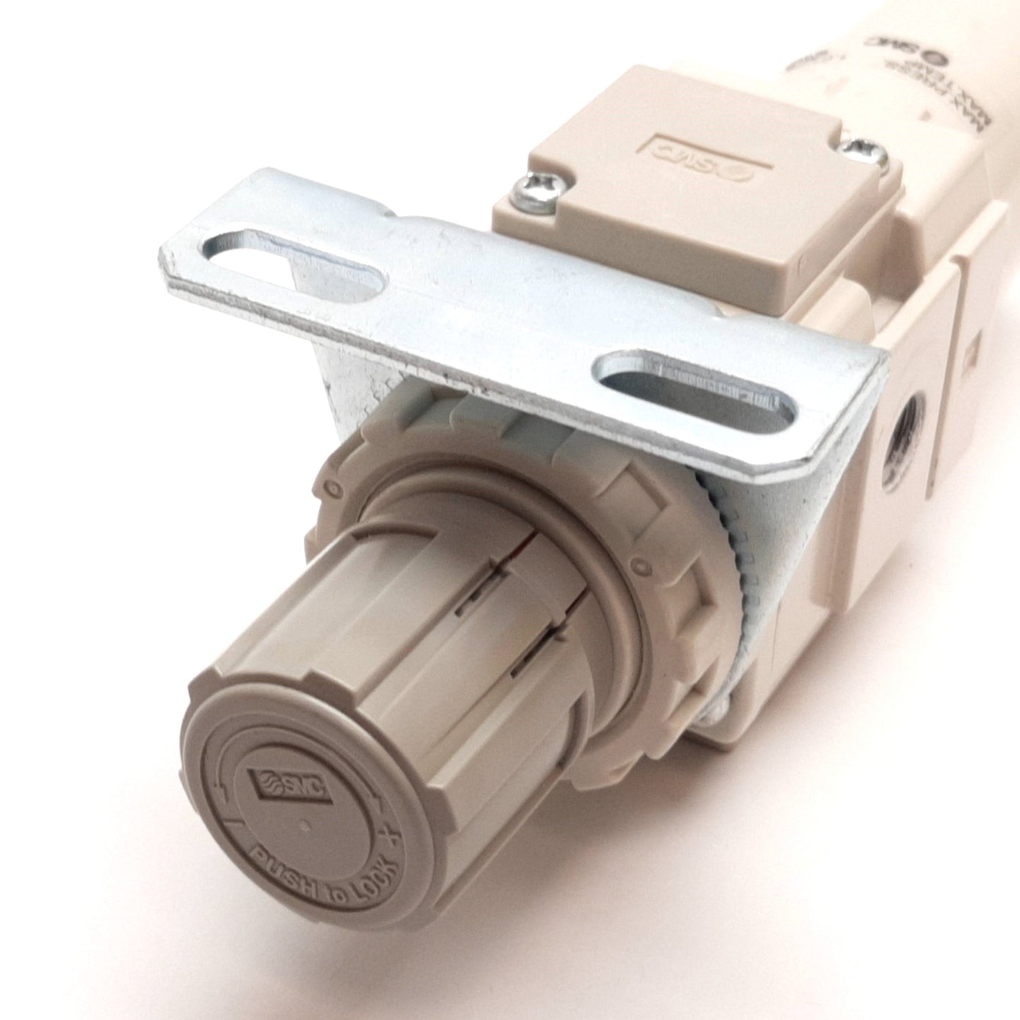 Used SMC AW20-F01BE-2-B Filter/Regulator, Supply: 1.0MPa Max, Set: 0.05-0.85MPa, G1/8