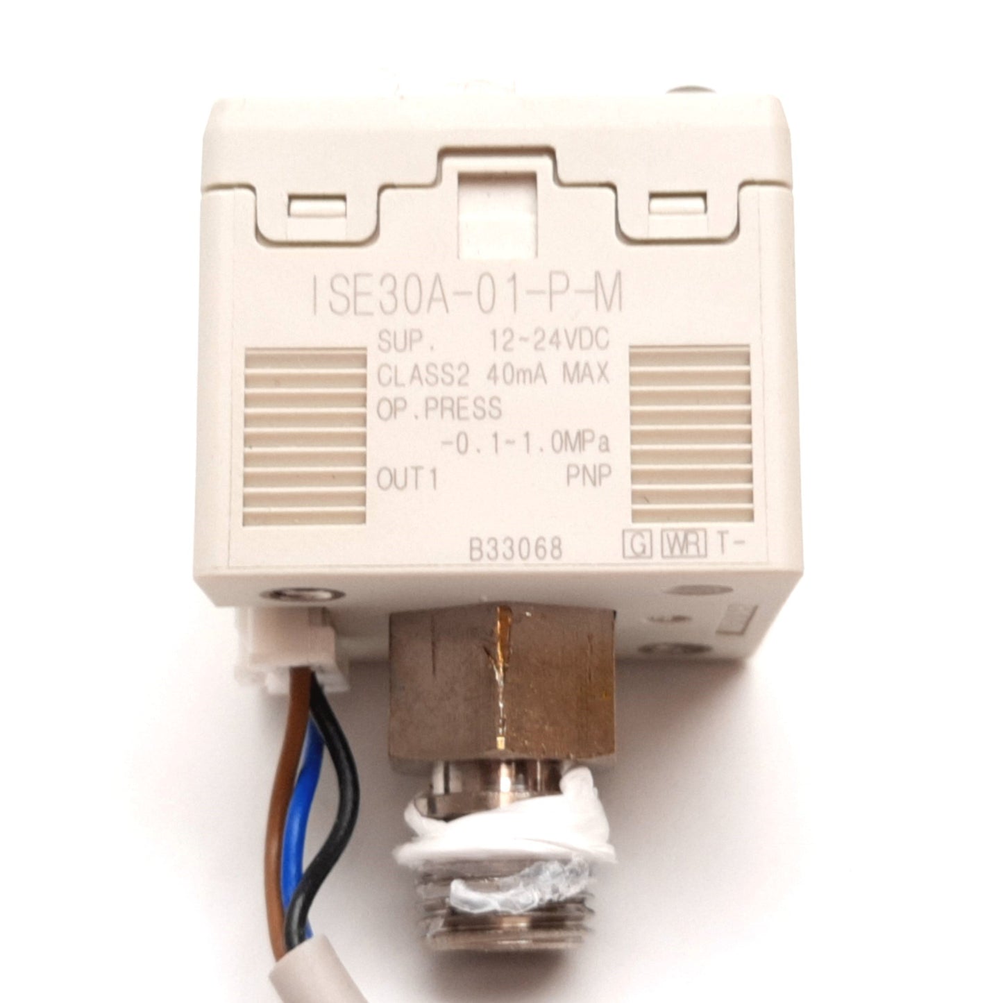 Used SMC ISE30A-01-P-M Digital Pressure Switch, -0.1 to 1.0MPa, 12-24VDC, PNP Output