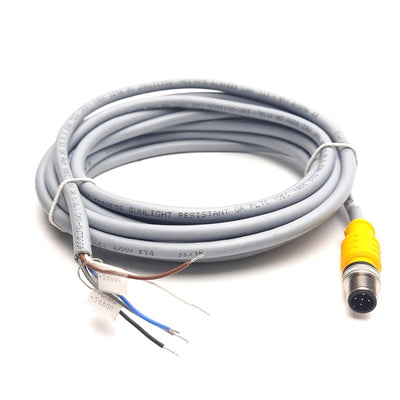 New Turck RSS 4.5T-4 Single-Ended Cordset, Male M12, 5-Wire, 5x22 AWG, 4m Long