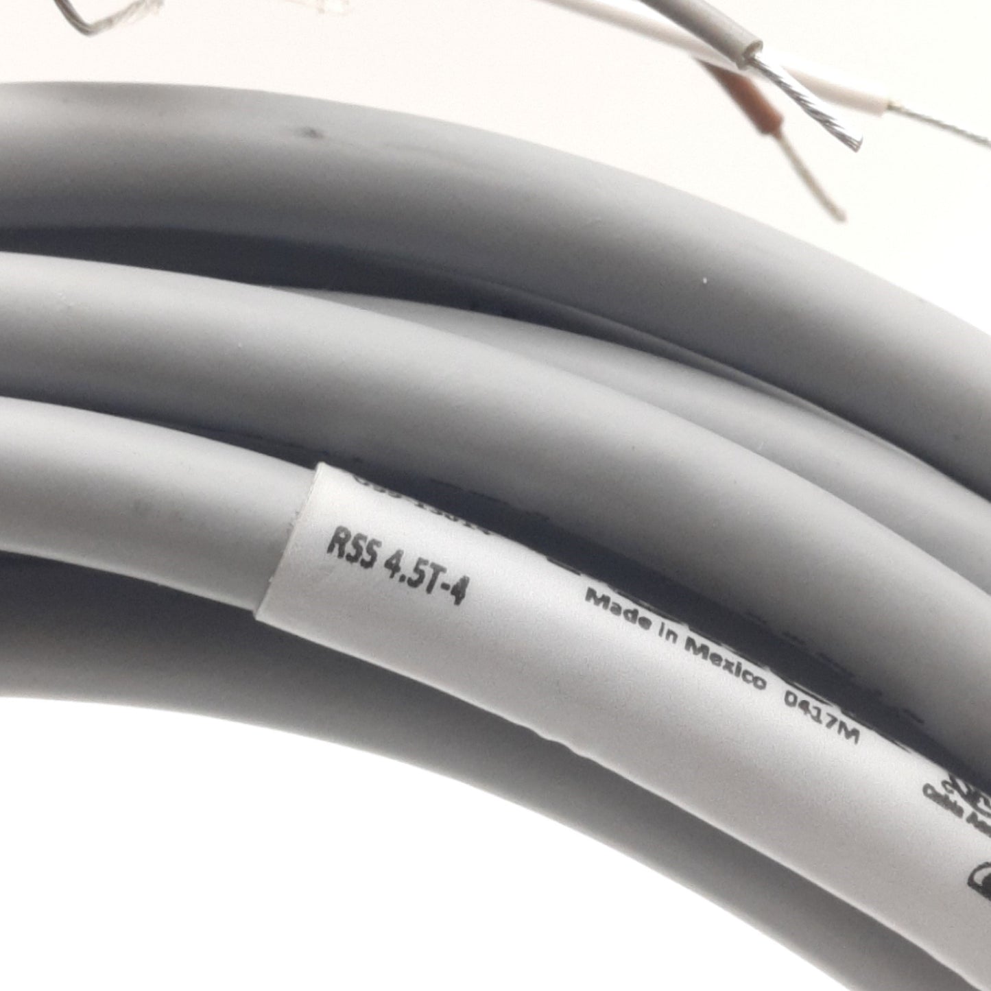 New Turck RSS 4.5T-4 Single-Ended Cordset, Male M12, 5-Wire, 5x22 AWG, 4m Long