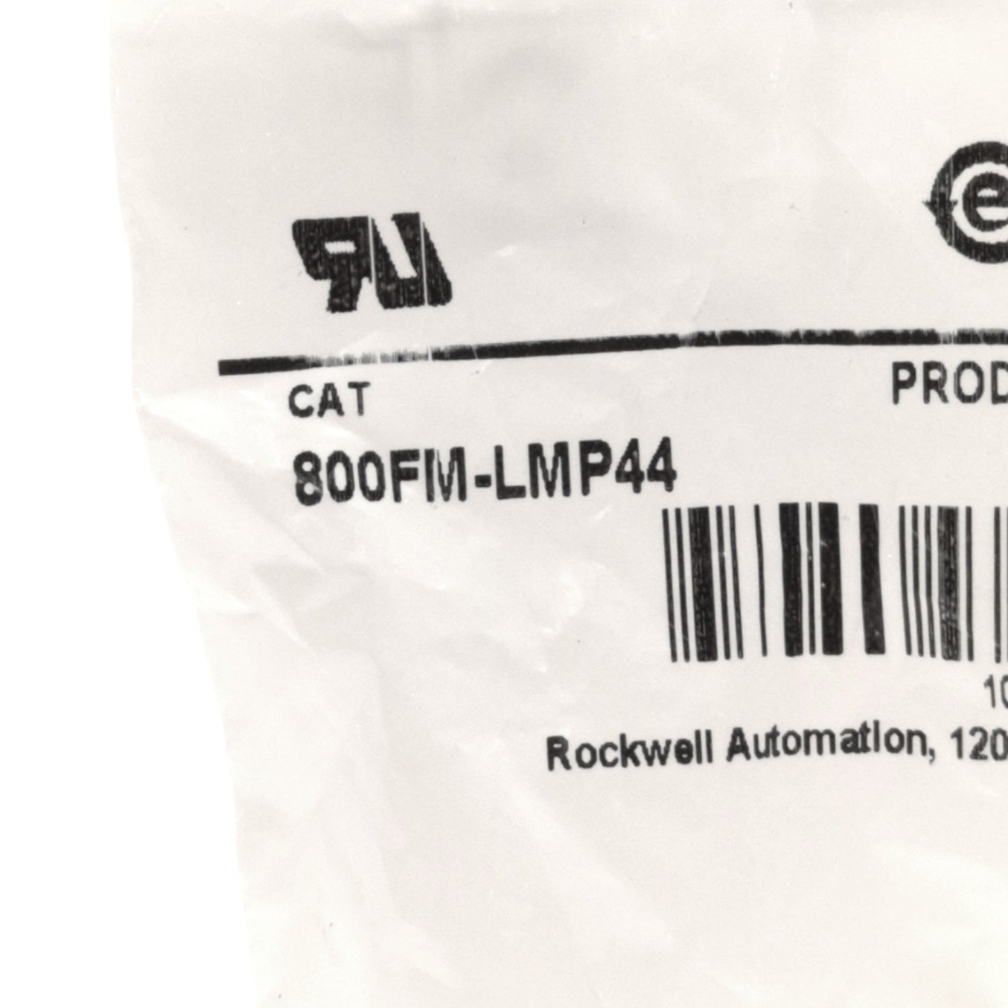 New – Open box Allen-Bradley 800FM-LMP44 Push-Pull Operator 22mm, 24v AC/DC, With 1 NC Contact