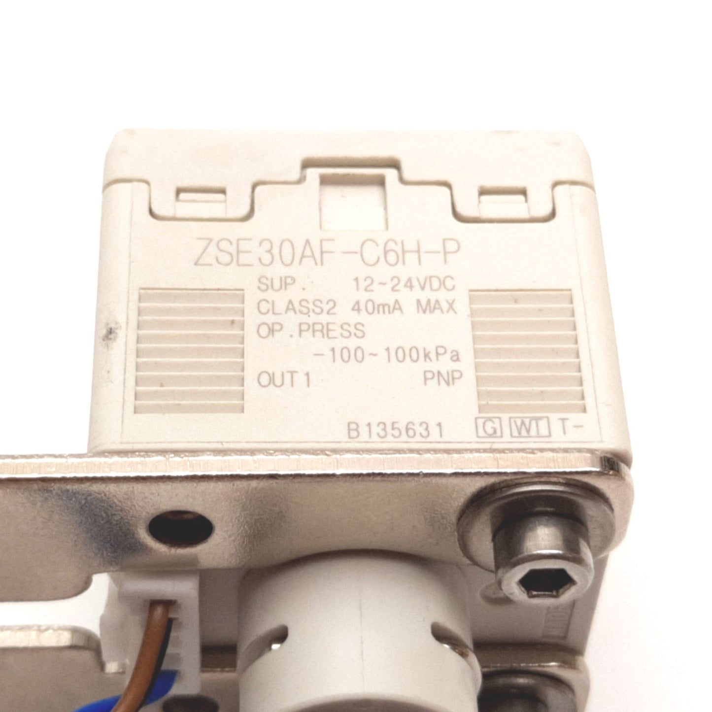 Used SMC ZSE30AF-C6H-P Digital Vacuum Pressure Switch, -100 to 100kPa, 12-24VDC, PNP