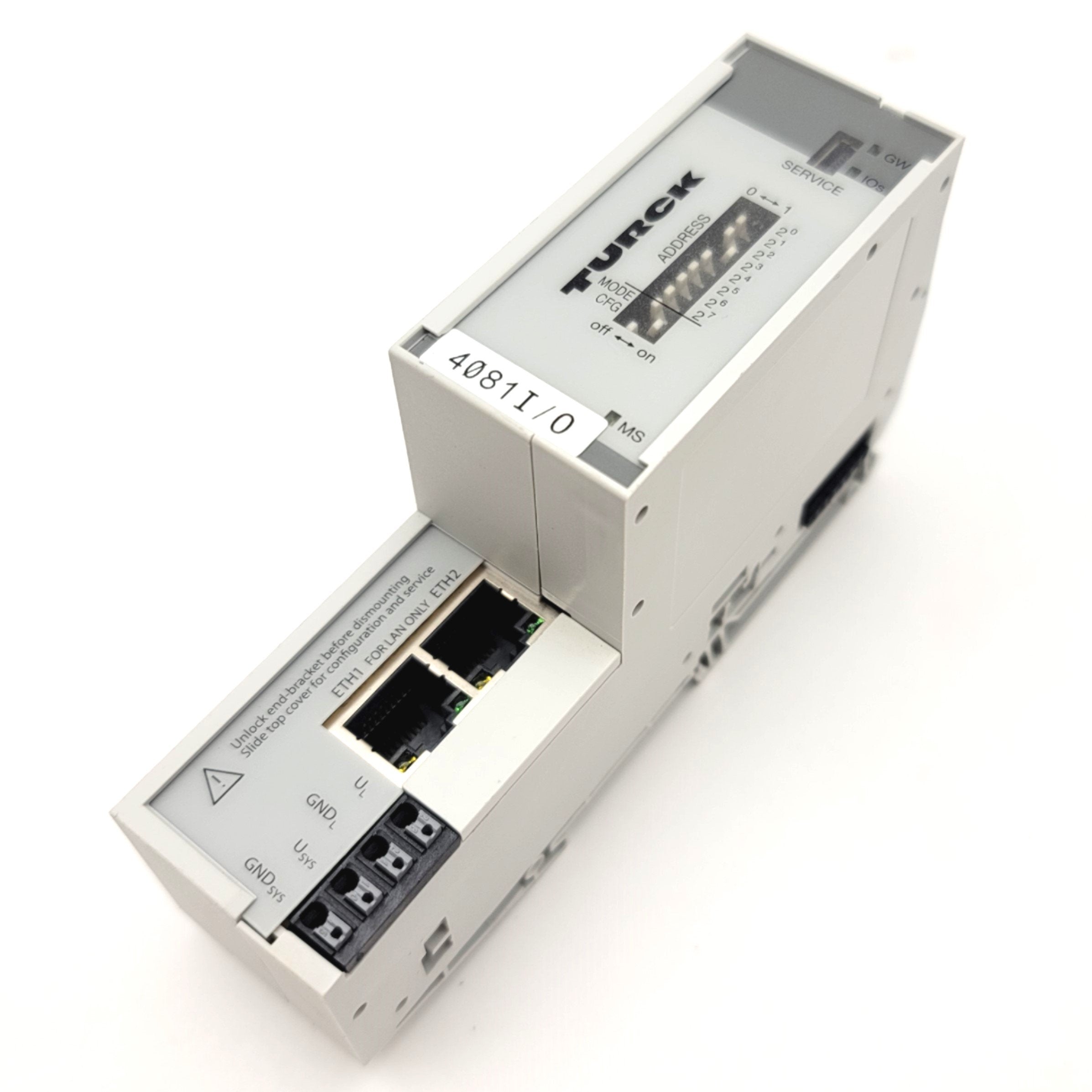 Turck BL20-E-GW-EN 6827329 Multiprotocol Ethernet Interface Module, 24 ...