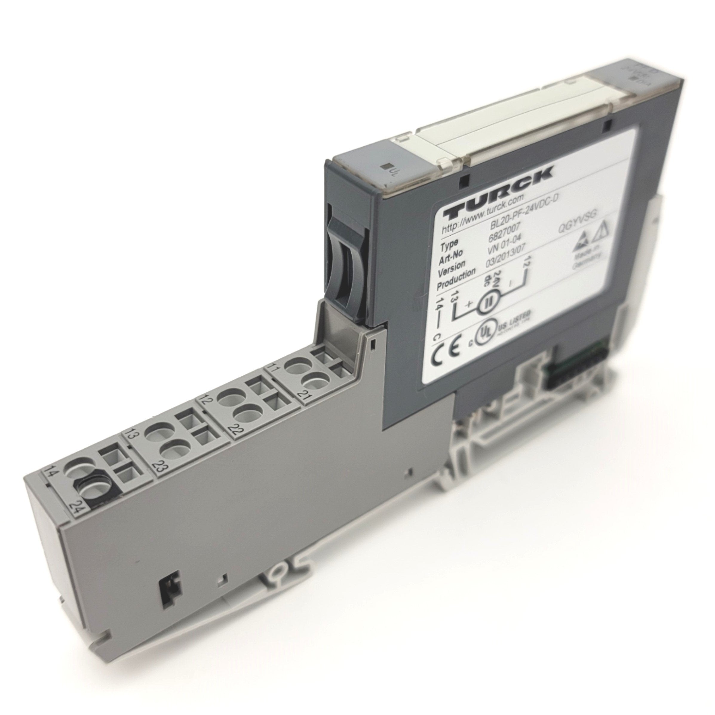 Turck BL20-PF-24VDC-D 6827007 Power Feeding Module With Diagnostic Fun ...