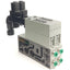 Used Lot of 2 Numatics 051RS100JP16W00 Regulator & Manifold Port 1 Pressure w/Gauge