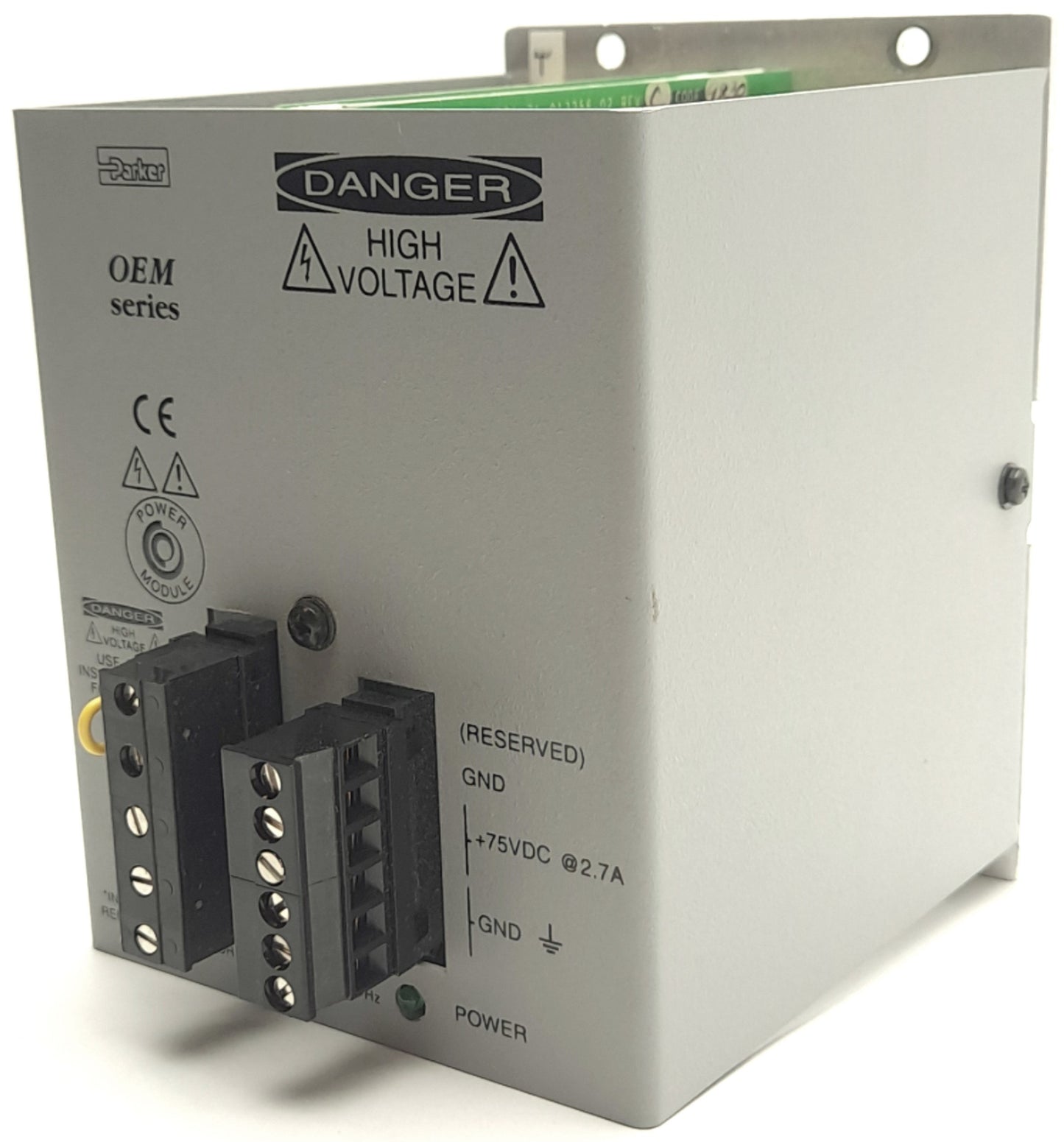 Used Parker Compumotor Power Module, Out: 75VDC OEM300, In: 90-132/180-265VAC
