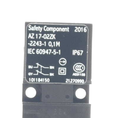 New – Open box Schmersal AZ17-02ZK-2243-0.1 Safety Switch, 30 N, 2 m/s, 4A 230 VAC -30 to 80°C