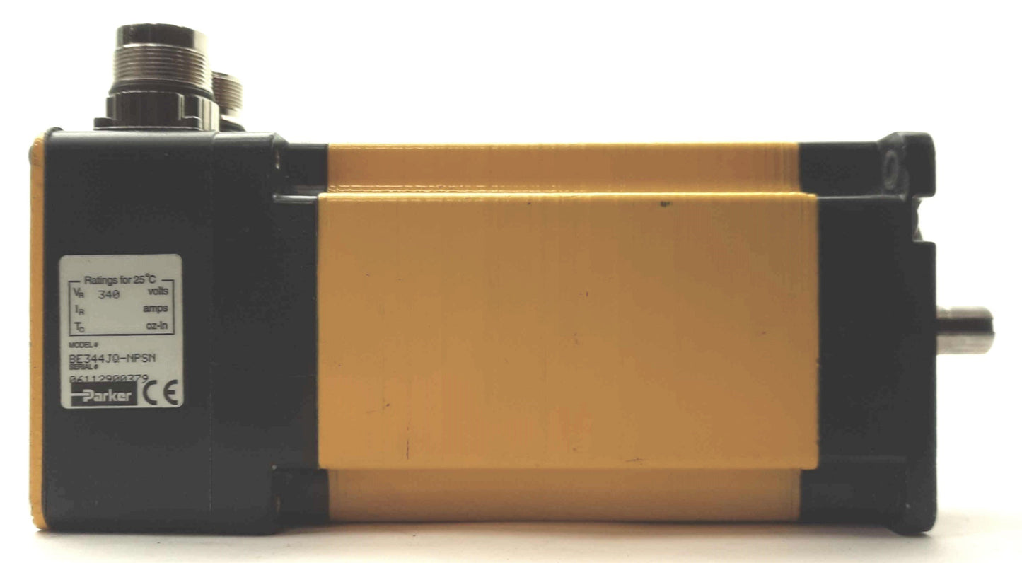 Used Parker BE344JQ-NPSN BE Series Servo Motor, 2980RPM, 4.86Nm, 6.4A, NEMA 34