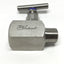 Used WE Anderson HNV-SSS25B Stainless Steel 316 Needle Valve, 3/4" NPT M x F, 6000psi