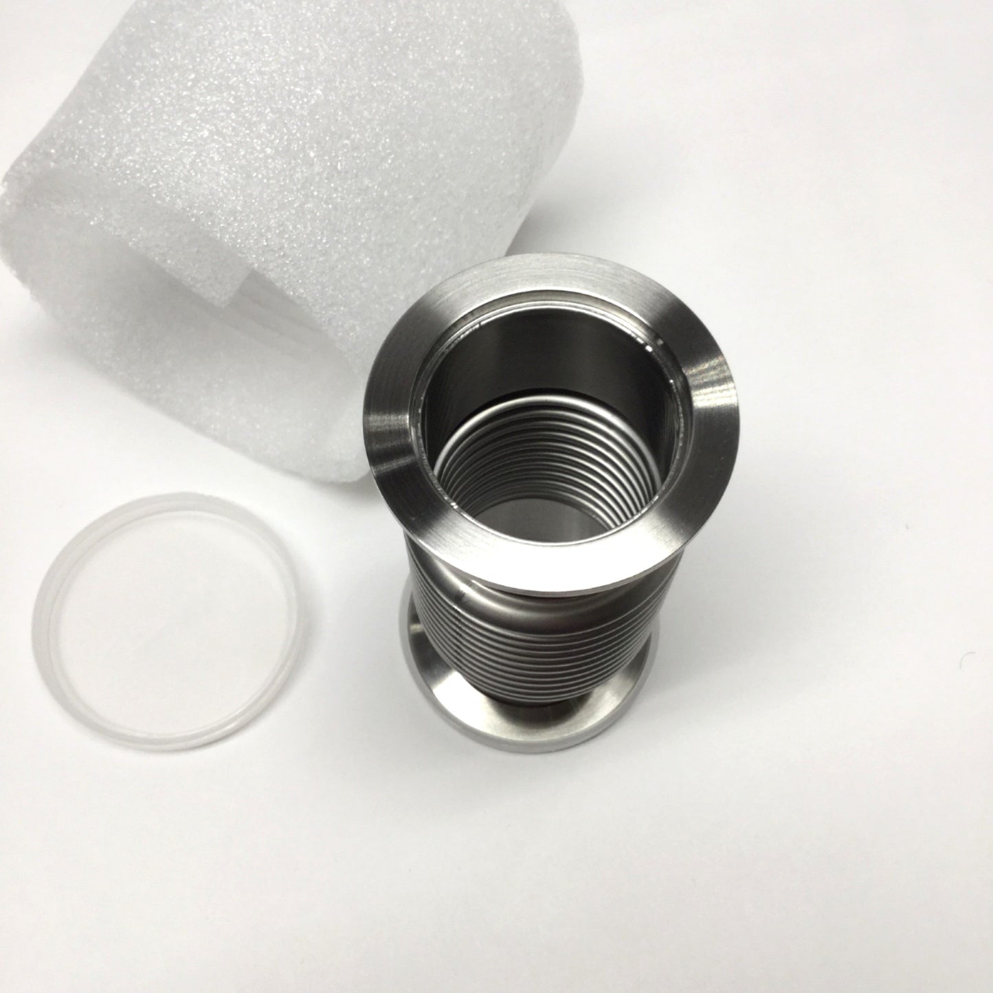 New – Open box Nor-Cal 2FC-NW-40-2 Flexible Bellow Coupling Vacuum Fitting DN 40 ISO-KF, 4.2" L