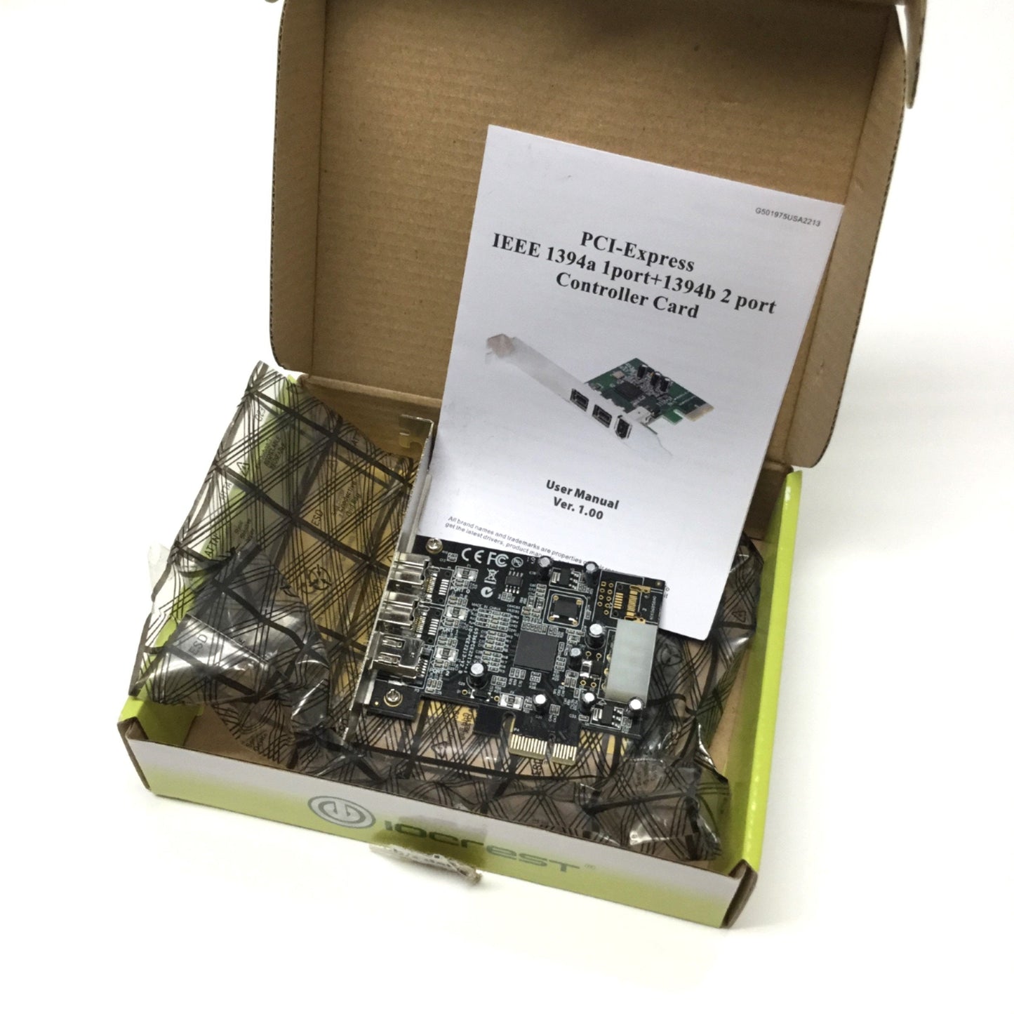 New IOCREST SY-PEX30016 FireWire 800 Expansion 1x 1394a, 2x 1394b PCI-e Combo Card