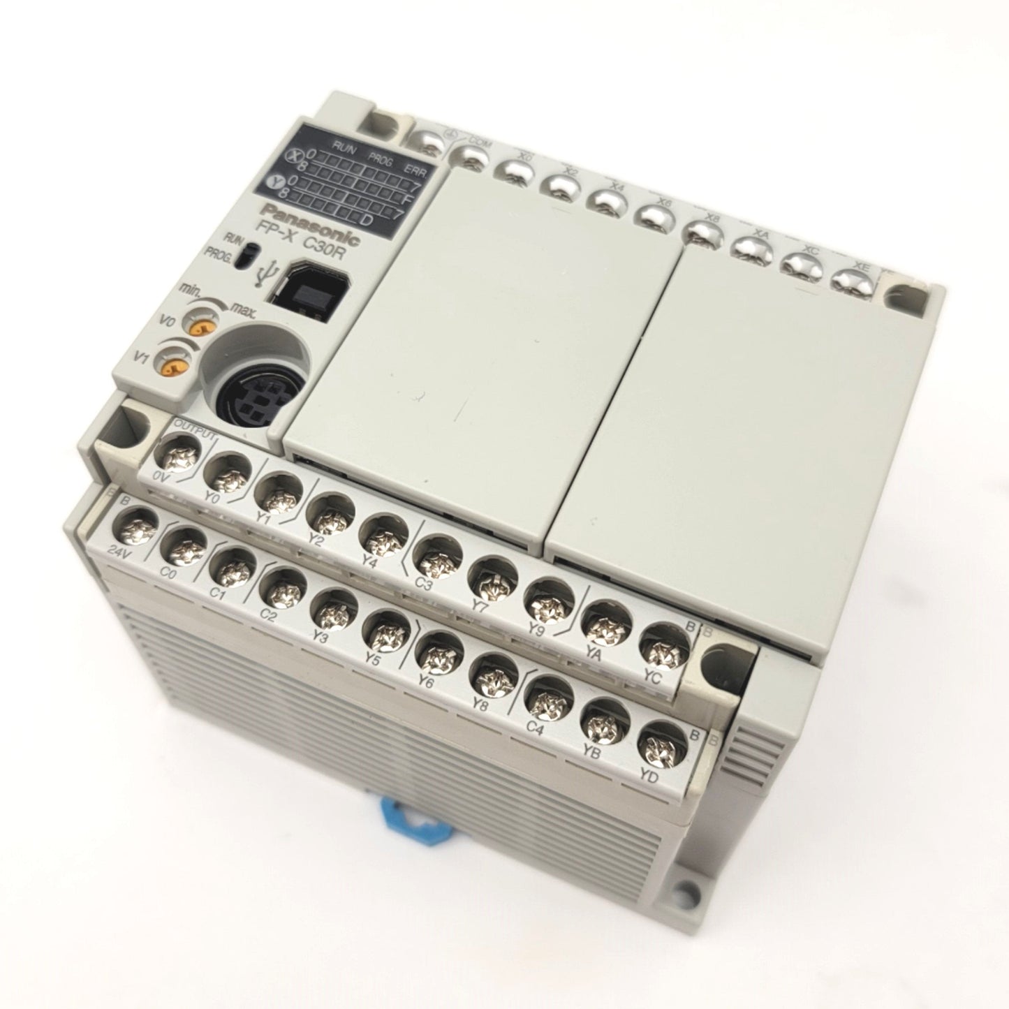 Used Panasonic AFPX-C30R Programmable Control Unit 16 Inputs, 14 Outputs, 100-240VAC