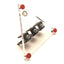 Used Masterflex 03226-10 Tripod Base For Three Flow Meters, w/ Bubble Level, Acrylic