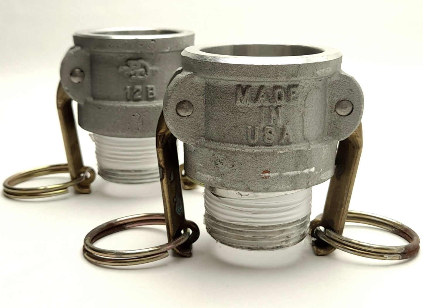 Used Lot of 2 PT Coupling 2000212 Hard Coat Aluminum Cam & Groove Coupler 1-1/4" MNPT